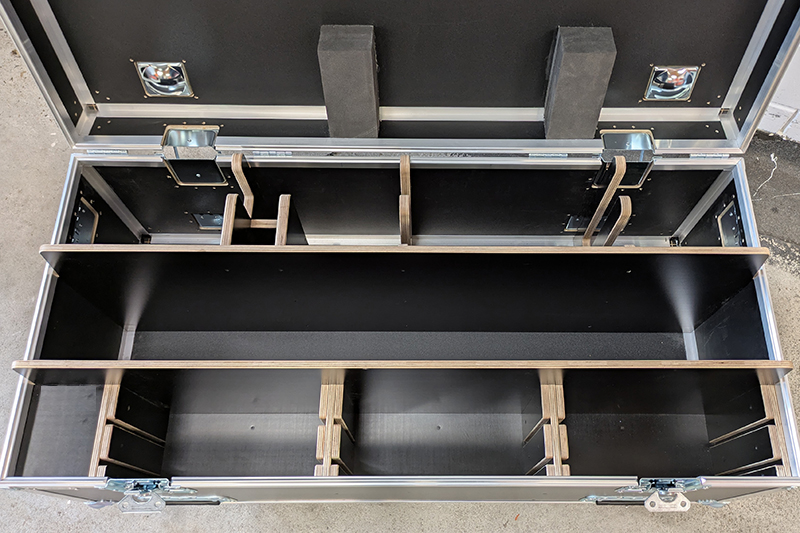 Flightcase voor ShowTex EasyDrape FOH, binnenkant - Orange Cases, OrangeCases