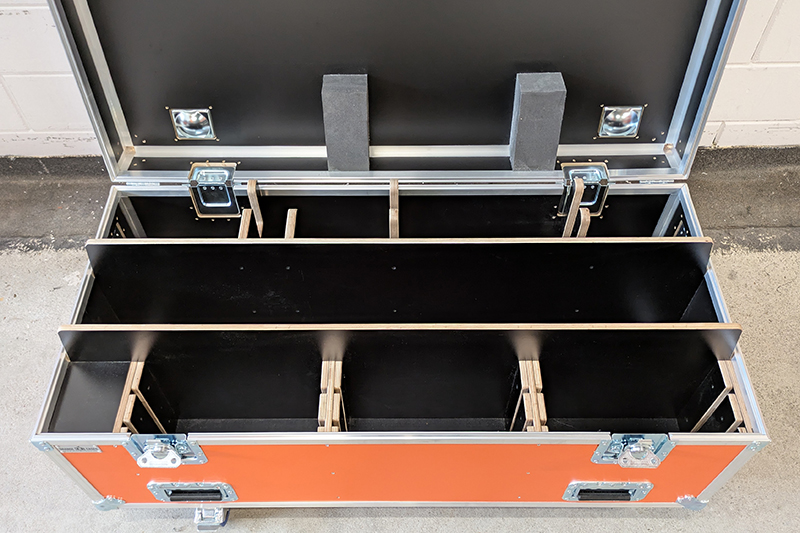 Flightcase voor ShowTex EasyDrape FOH, deksel dicht - Orange Cases, OrangeCases