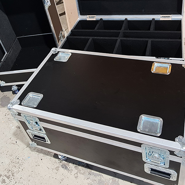 Flightcase zwart deksel interieur - Orange Cases
