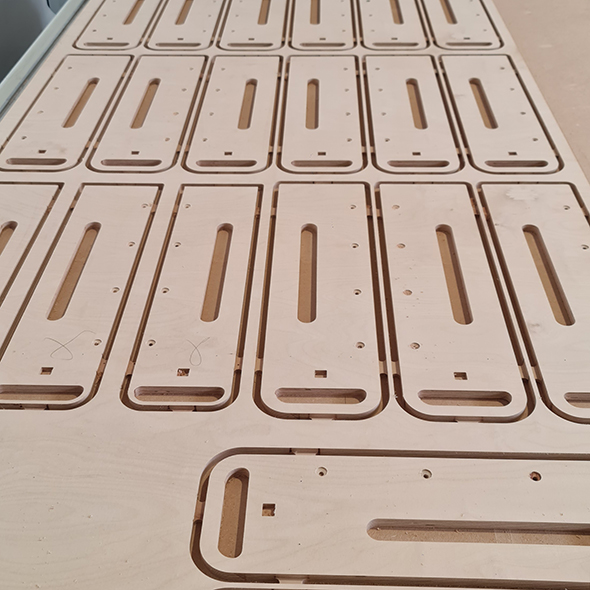 Hout CNC gefreesd, frezen - Orange Cases